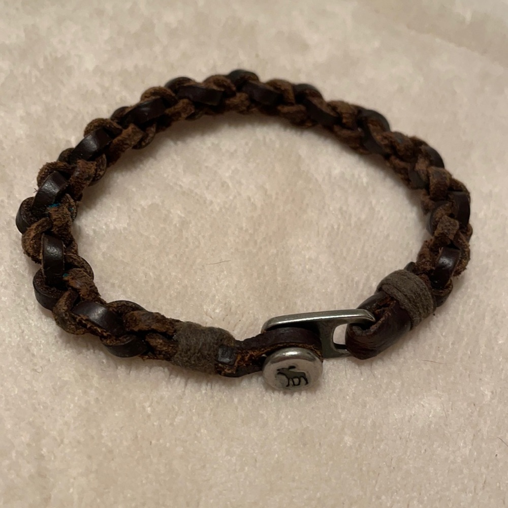 Abercrombie Braided Leather Bracelet